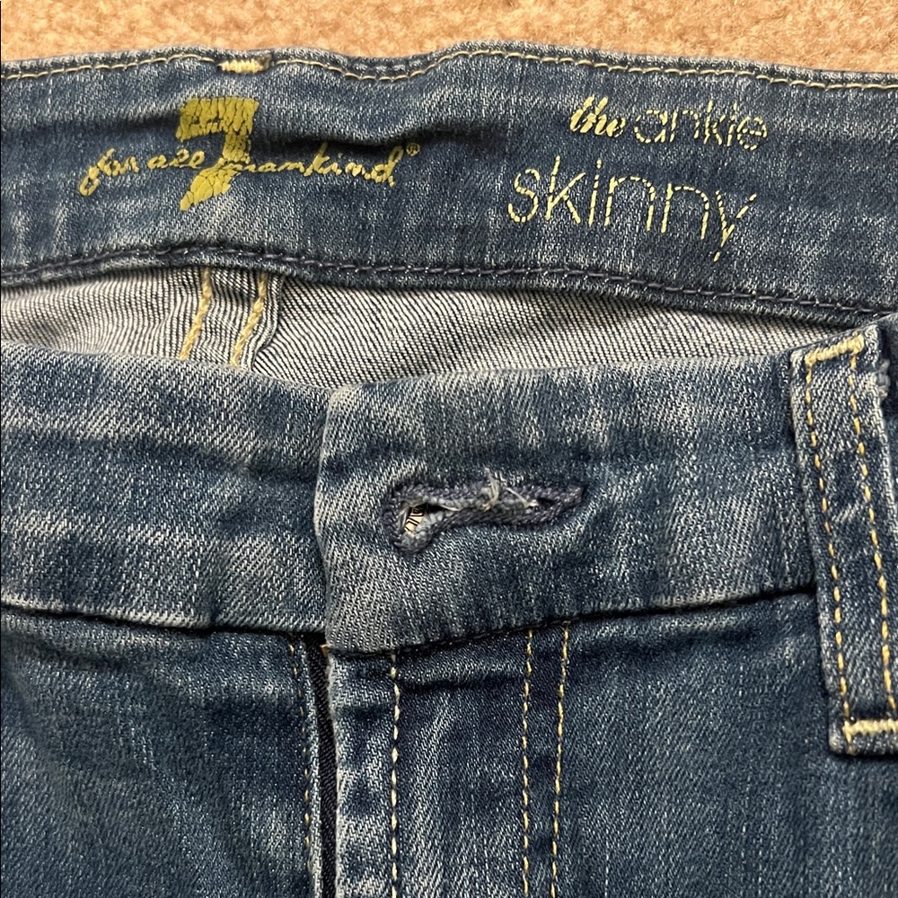7 For All Mankind Women's Ankle Skinny Jeans - Blue